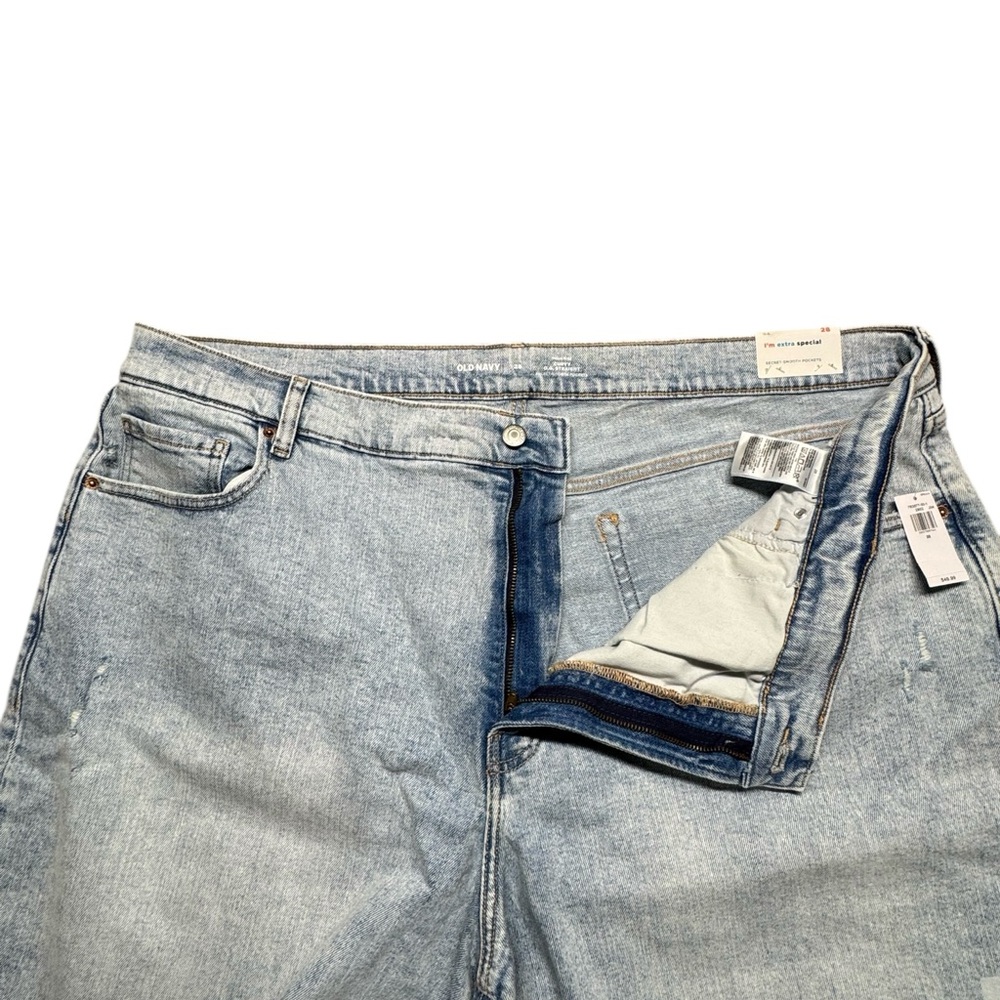 Old Navy Curvy OG Straight Ankle High Rise Jeans Plus Size 28 NWT Light Wash - Picture 3 of 15